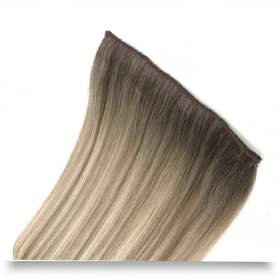 Tek Parça 5 Tokalı Çıt Çıt Saç Ombre Röfle #5A - #7A -#60 - Copacabana Beach Ombre & Highlight 120 Gram - 55 Cm