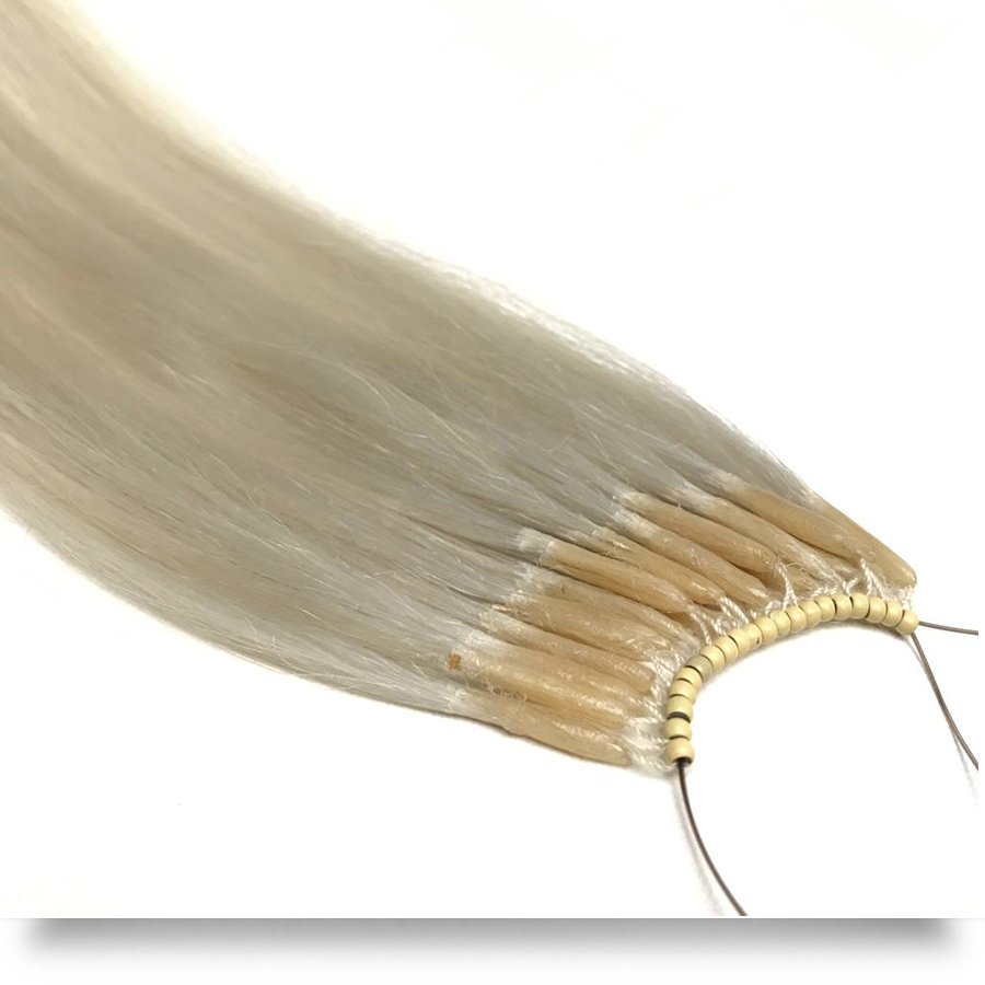 Nano Ring Boncuk Saç Kaynak Renk #61 ICY ASH BLONDE 100 Gram - 70 Cm