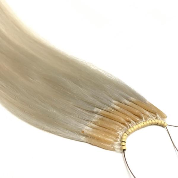 Nano Ring Boncuk Saç Kaynak Renk #61 ICY ASH BLONDE 25 Gram - 40 Cm
