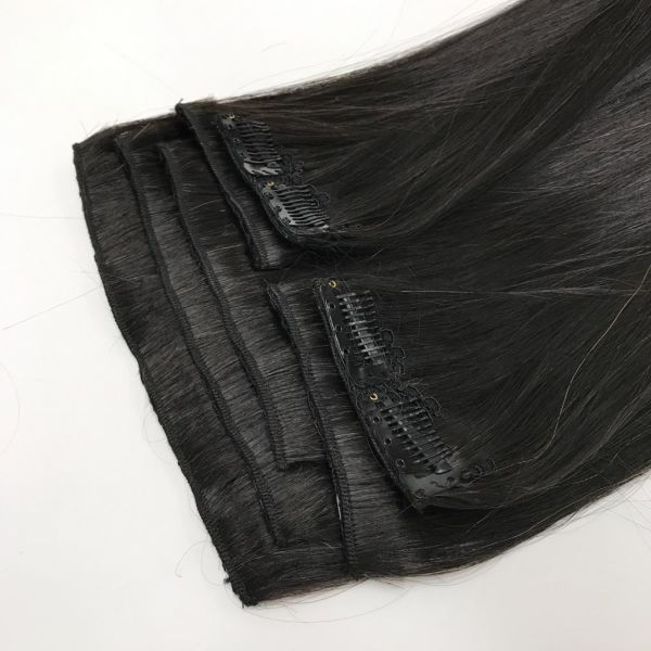 8 Parça Ombre Röfle Çıt Çıt Saç #1B Natural Black